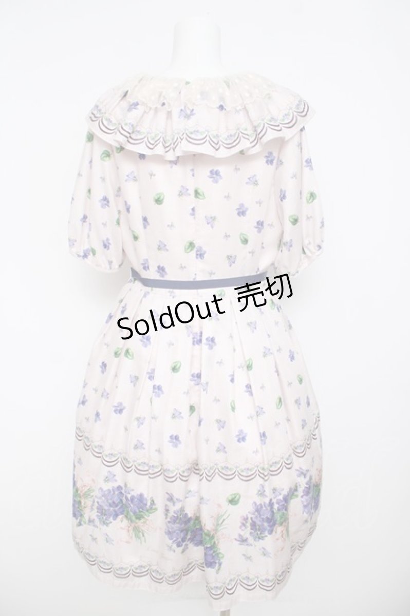 画像2: Leur Getter / Elegant Flower袖付きワンピース L ピンク Y-26-04-13-080-LU-OP-SZ-ZY (2)