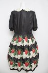 画像2: Leur Getter / Antique Lace Strawberry袖付きワンピース L ブラック Y-26-04-13-084-LU-OP-SZ-ZY (2)