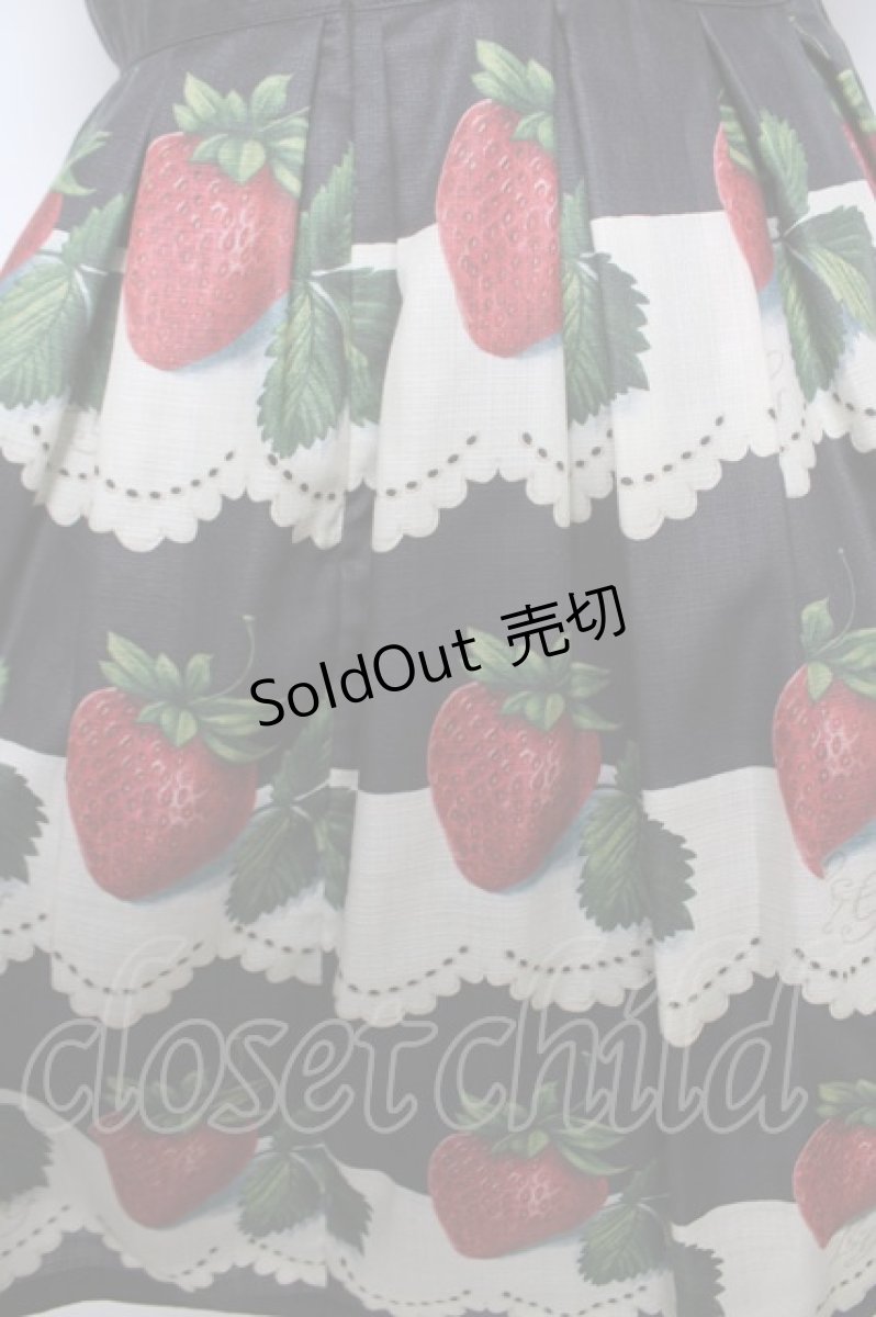 画像3: Leur Getter / Antique Lace Strawberry袖付きワンピース L ブラック Y-26-04-13-084-LU-OP-SZ-ZY (3)