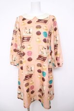 画像1: Leur Getter / Chaton Chocolat袖付ワンピース M ピンク Y-26-04-13-086-LU-OP-SZ-ZY (1)