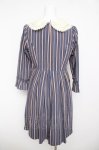 画像2: Leur Getter / レジメンタルストライプワンピース M ブルー Y-26-04-13-087-LU-OP-SZ-ZY (2)