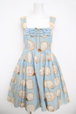画像1: Leur Getter / Alice Broochシフォンフリル付キャミワンピース M サックス Y-26-04-13-104-LU-OP-SZ-ZY (1)
