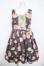 画像1: Leur Getter / Strawberry Partyノースリーブワンピース M ダークグレー Y-26-04-13-105-LU-OP-SZ-ZS (1)