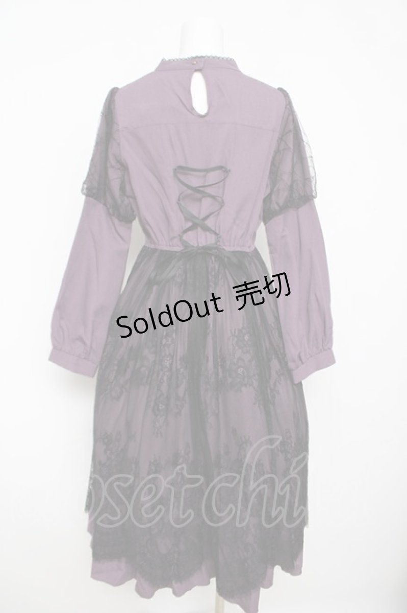 画像2: axes femme POETIQUE / ダークロマンスロングワンピース M パープル Y-26-04-13-110-AX-OP-SZ-ZI (2)