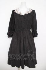 画像1: axes femme POETIQUE / ヴィンテージレース襟ワンピース M 黒 Y-26-04-13-117-AX-OP-SZ-ZI (1)