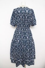 画像2: axes femme / 壁紙柄ブロッキングワンピース M 紺 Y-26-04-13-119-AX-OP-SZ-ZY (2)