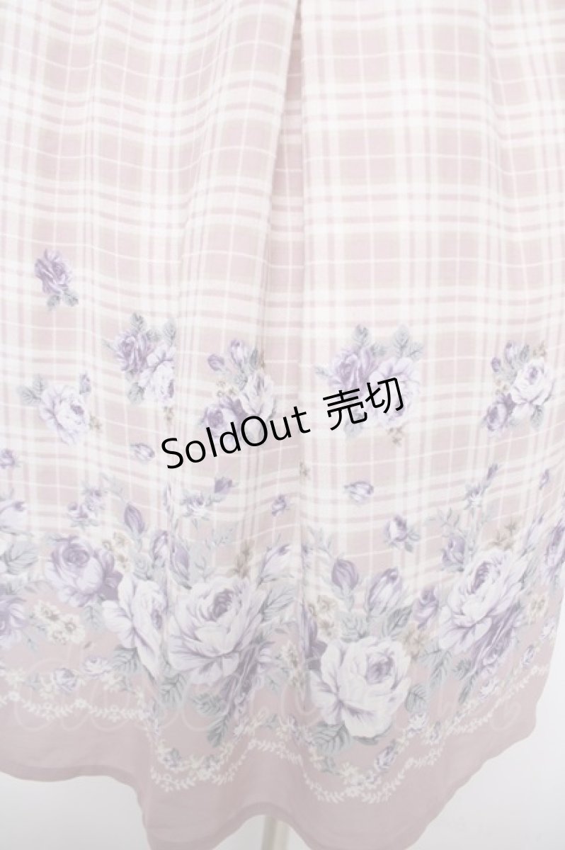 画像3: axes femme / フラワー×チェックワンピース M アワピンク Y-26-04-13-121-AX-OP-SZ-ZY (3)