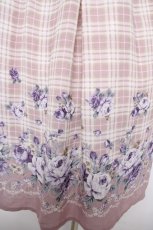 画像3: axes femme / フラワー×チェックワンピース M アワピンク Y-26-04-13-121-AX-OP-SZ-ZY (3)