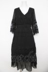 画像1: axes femme / チュールレースフリルワンピース M 黒 Y-26-04-13-126-AX-OP-SZ-ZY (1)