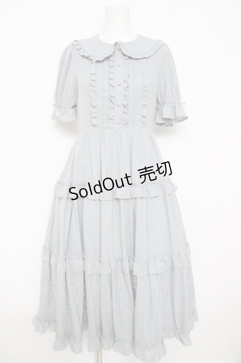 画像1: axes femme kawaii / ロマンティックフリルワンピース M サックス Y-26-04-13-131-AX-OP-SZ-ZY (1)