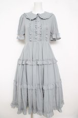 画像1: axes femme kawaii / ロマンティックフリルワンピース M サックス Y-26-04-13-131-AX-OP-SZ-ZY (1)