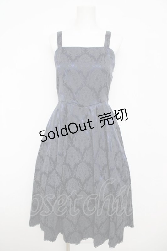 画像1: axes femme POETIQUE / シフォンリボンキャミワンピース M 紺 Y-26-04-13-140-AX-OP-SZ-ZY (1)