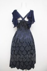 画像2: axes femme POETIQUE / シフォンリボンキャミワンピース M 紺 Y-26-04-13-140-AX-OP-SZ-ZY (2)