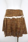 画像2: LIZ LISA / 編み上げツイードプリーツスカート 0 ブラウン Y-26-04-13-153-LO-SK-SZ-ZY (2)