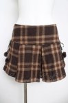 画像1: LIZ LISA / ぽんぽんつきチェック柄プリーツスカート 0 ブラウン Y-26-04-13-154-LO-SK-SZ-ZY (1)