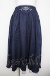 画像1: axes femme POETIQUE / 刺繍使いバッスルスカート M 紺 Y-26-04-13-155-AX-SK-SZ-ZY (1)