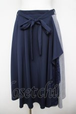 画像1: axes femme / フリル切替スカート M 紺 Y-26-04-13-159-AX-SK-SZ-ZS (1)