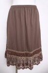 画像1: axes femme / バラベロアミドルペチスカート M 茶 Y-26-04-13-163-AX-TO-SZ-ZY (1)