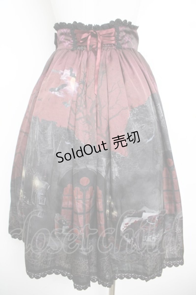 画像3: ALICE and the PIRATES / Vampire Nocturne柄スカート  ワイン Y-26-04-13-167-PA-SK-SZ-ZY (3)