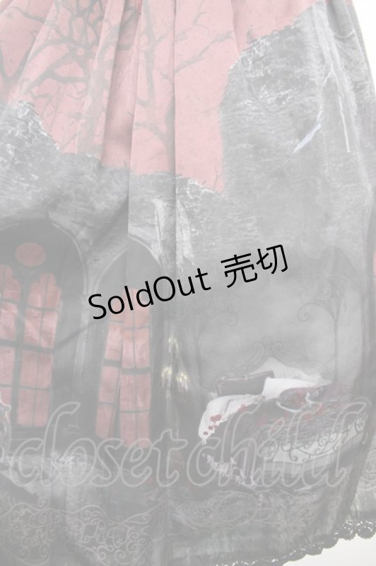 画像4: ALICE and the PIRATES / Vampire Nocturne柄スカート  ワイン Y-26-04-13-167-PA-SK-SZ-ZY (4)