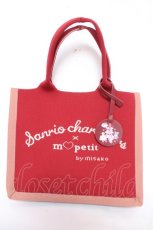 画像1: m petit by misako / サンリオキャラクターズコラボニットトートバッグ  中赤 Y-26-04-13-015-LO-BG-SZ-ZY (1)