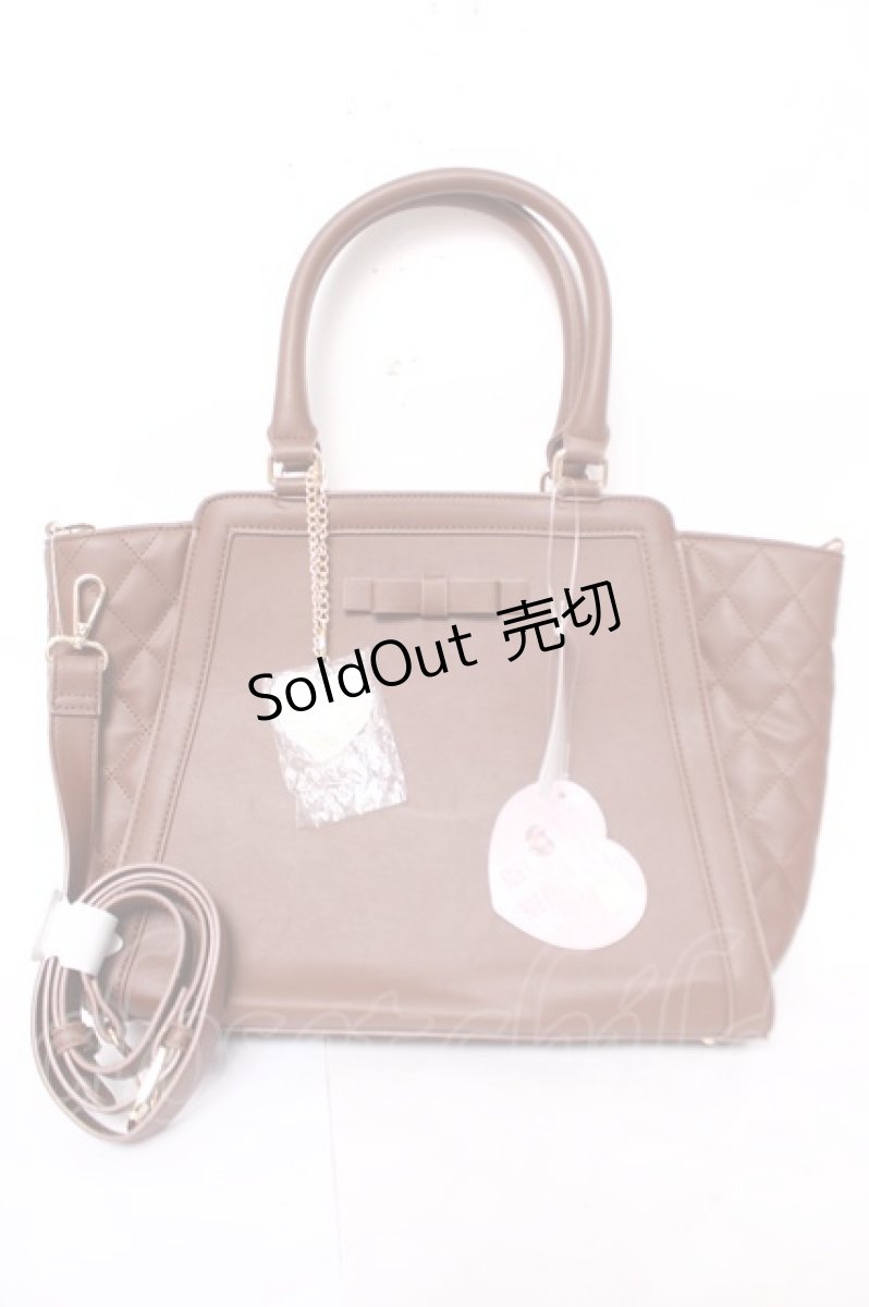 画像1: ｍ petit by misako / サンリオキャラクターズ チャーム付き 2way バッグ  中茶 Y-26-04-13-017-LO-ZA-SZ-ZY (1)