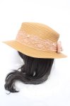 画像2: axes femme / レースリボンカンカン帽 57.5cm ベージュ Y-26-04-13-018-AX-AC-SZ-ZY (2)
