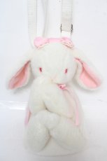 画像1: BABY, THE STARS SHINE BRIGHT / うさぎのみるくちゃんポシェット(2009)  ホワイト/ピンク Y-26-04-13-002-BA-BG-SZ-ZY (1)