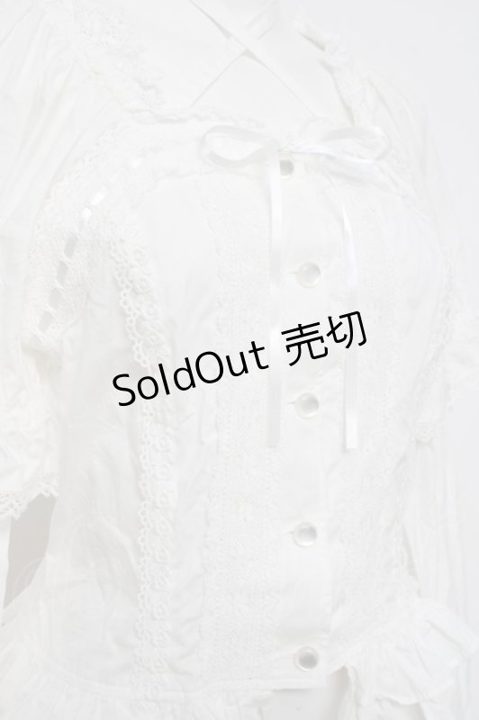 画像5: BABY, THE STARS SHINE BRIGHT / 姫袖後ろシャーリングブラウス  白 Y-26-04-15-042-BA-BL-SZ-ZY (5)