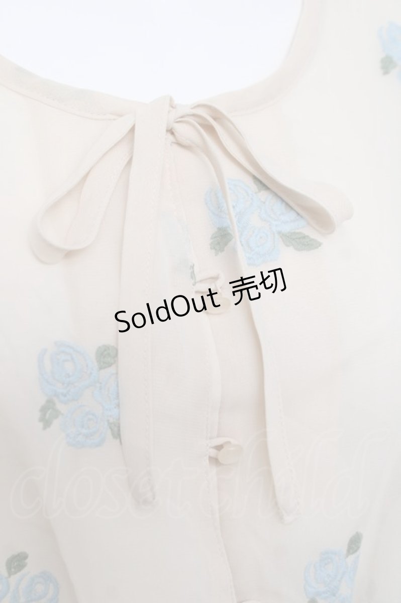 画像3: an another angelus / バラ刺繍シースルーブラウス  生成り Y-26-04-15-049-CA-BL-SZ-ZY (3)