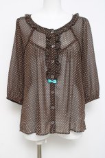 画像1: Emily Temple cute / シフォンドットブラウス M ブラウン Y-26-04-15-056-ET-BL-SZ-ZY (1)