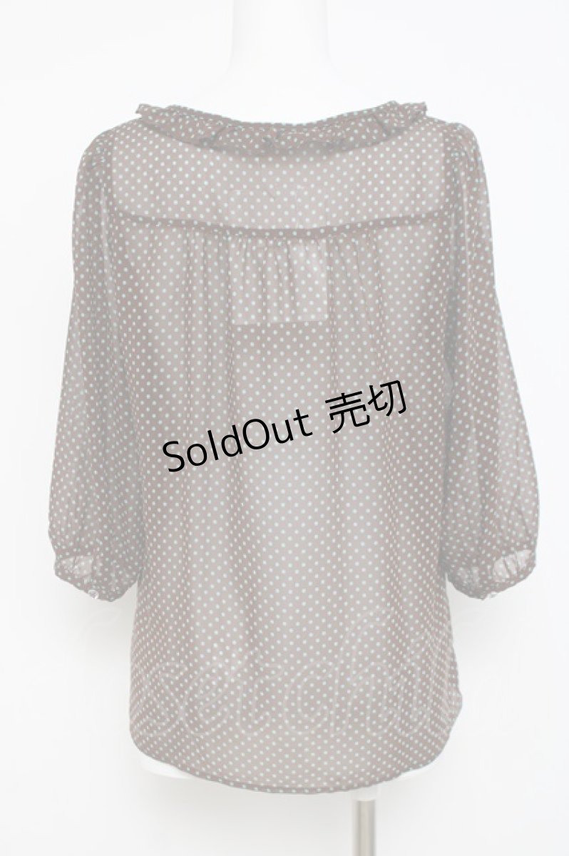 画像2: Emily Temple cute / シフォンドットブラウス M ブラウン Y-26-04-15-056-ET-BL-SZ-ZY (2)