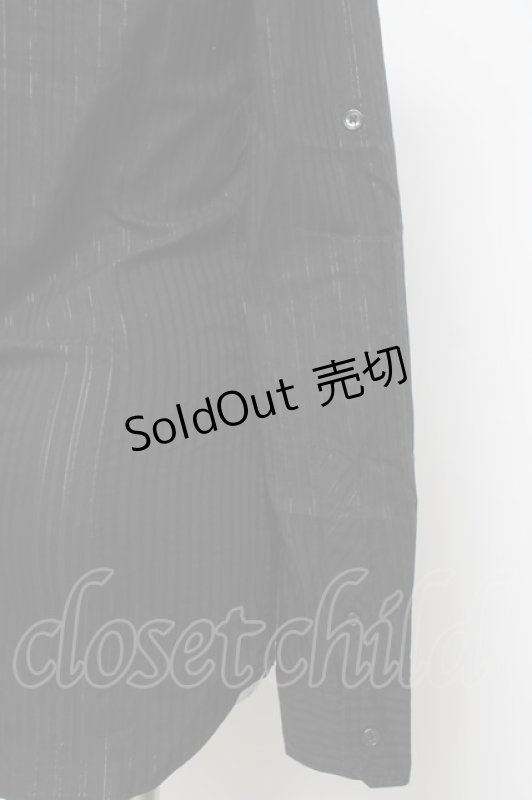 画像3: BUFFALO BOBS / ラメストライプシャツ 1 ブラック Y-26-04-15-057-PU-BL-SZ-ZY (3)