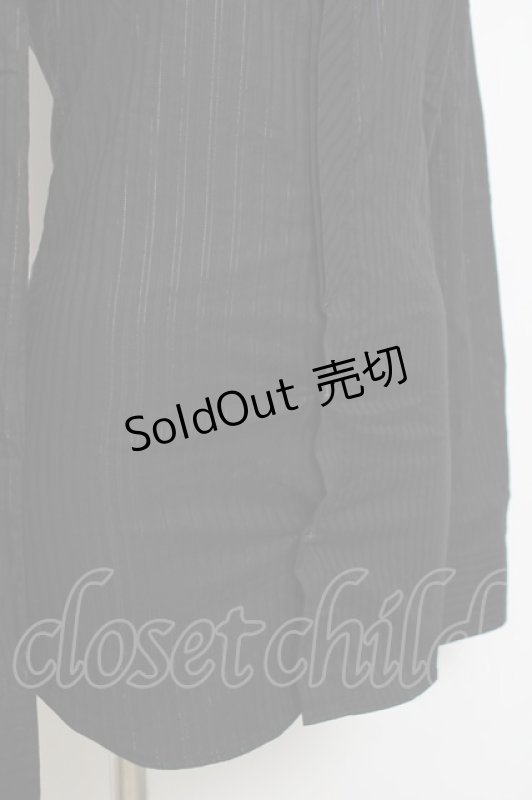 画像4: BUFFALO BOBS / ラメストライプシャツ 1 ブラック Y-26-04-15-057-PU-BL-SZ-ZY (4)