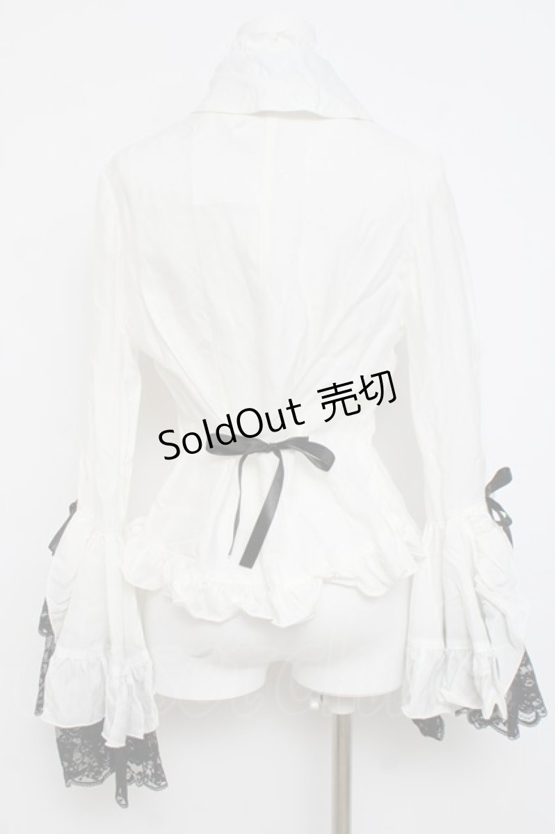 画像3: MARBLE / 別タイ付きクラシカルデコレーションブラウス  白 Y-26-04-15-059-GO-BL-SZ-ZY (3)