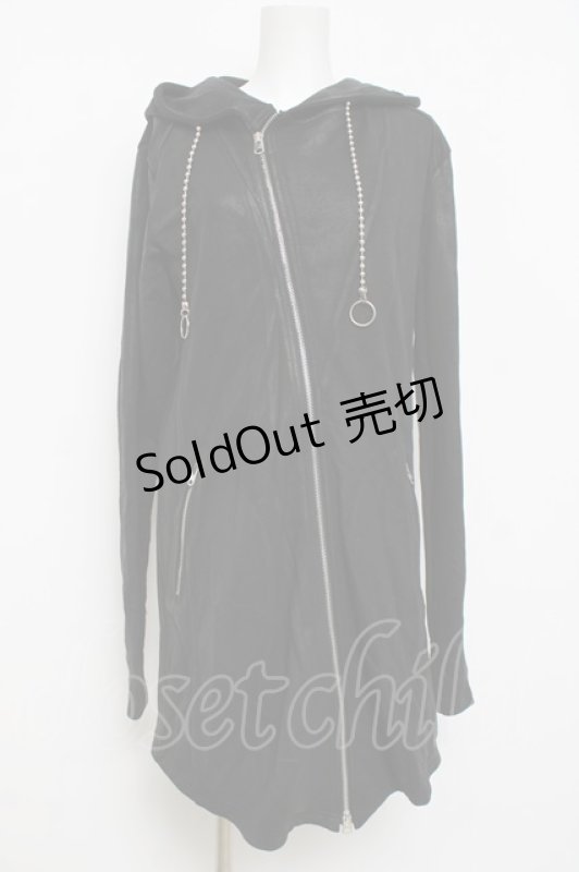 画像1: CIVARIZE / 変形コーティングロングパーカー 48 ブラック Y-26-04-15-060-GO-TO-SZ-ZY (1)