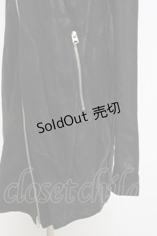 画像4: CIVARIZE / 変形コーティングロングパーカー 48 ブラック Y-26-04-15-060-GO-TO-SZ-ZY (4)