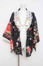 画像1: Doll Paradise / 手毬×金魚和風羽織  黒 Y-26-04-15-062-LO-TO-SZ-ZY (1)