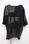 画像1: CIVARIZE / PUレザー切り替えパッチワークショルダーZIP Tシャツ F ブラック Y-26-04-15-063-GO-TS-SZ-ZY (1)
