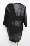 画像2: CIVARIZE / PUレザー切り替えパッチワークショルダーZIP Tシャツ F ブラック Y-26-04-15-063-GO-TS-SZ-ZY (2)