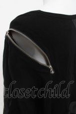 画像3: CIVARIZE / PUレザー切り替えパッチワークショルダーZIP Tシャツ F ブラック Y-26-04-15-063-GO-TS-SZ-ZY (3)