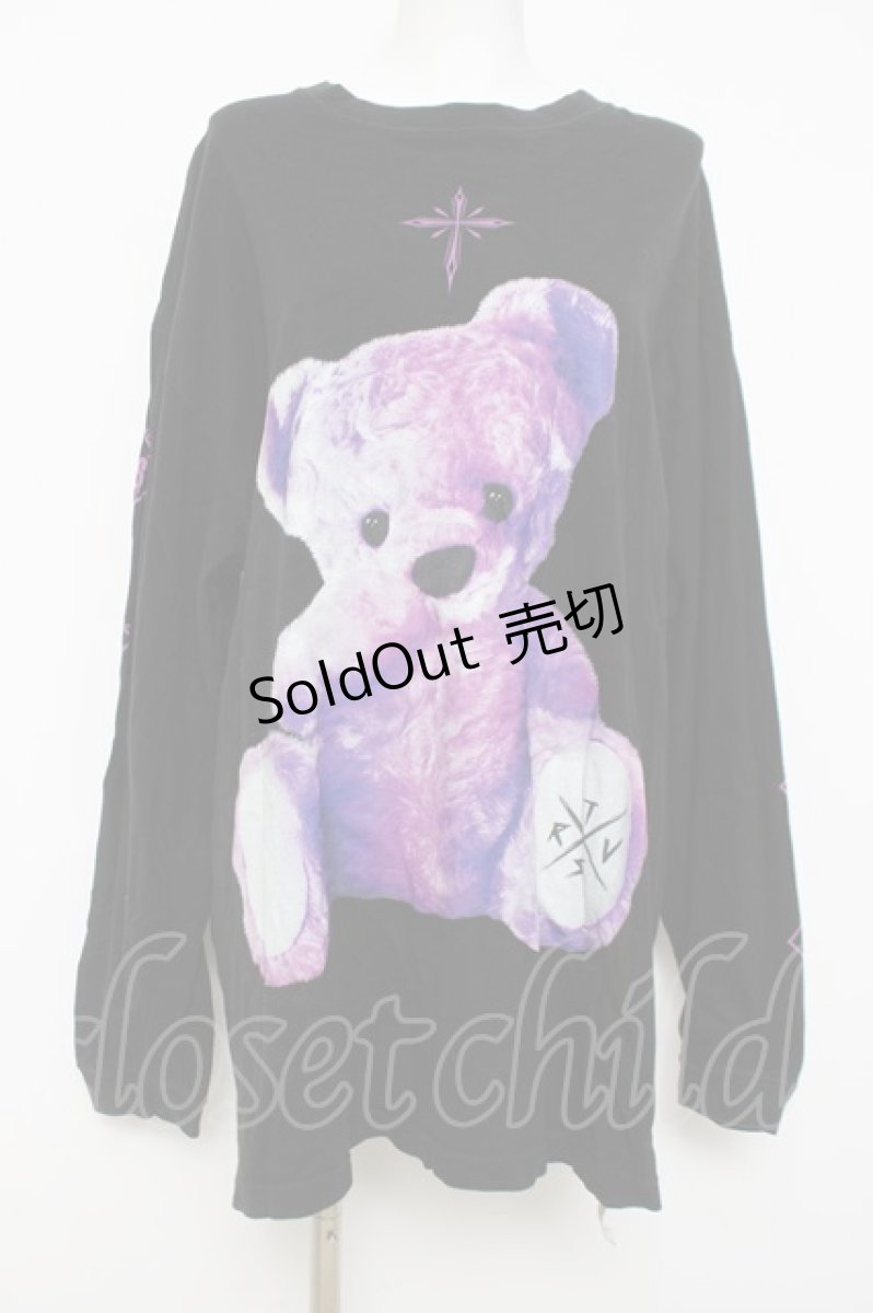 画像1: TRAVAS TOKYO / FURRY BEARビッグロンT F ブラック Y-26-04-15-064-PU-TO-SZ-ZY (1)