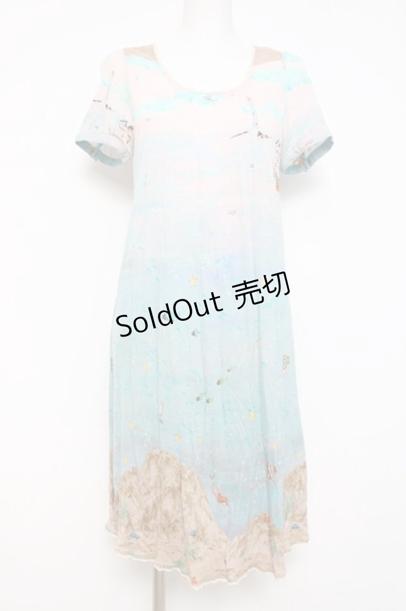 画像1: Franche Lippee / パイレーツカットワンピース M サックス Y-26-04-15-072-LO-OP-SZ-ZY (1)