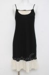 画像1: Franche Lippee / 裾刺繍インナーキャミワンピース M 黒 Y-26-04-15-077-LO-OP-SZ-ZY (1)