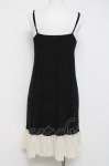 画像2: Franche Lippee / 裾刺繍インナーキャミワンピース M 黒 Y-26-04-15-077-LO-OP-SZ-ZY (2)