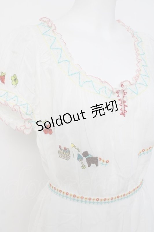 画像3: Cherir la femme / エンブロイダリーワンピース M 白 Y-26-04-15-080-LO-OP-SZ-ZY (3)