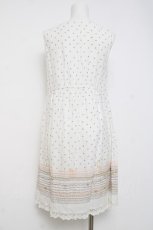 画像2: Franche Lippee / 音符刺繍ドット柄ワンピース M オフ Y-26-04-15-082-LO-OP-SZ-ZY (2)