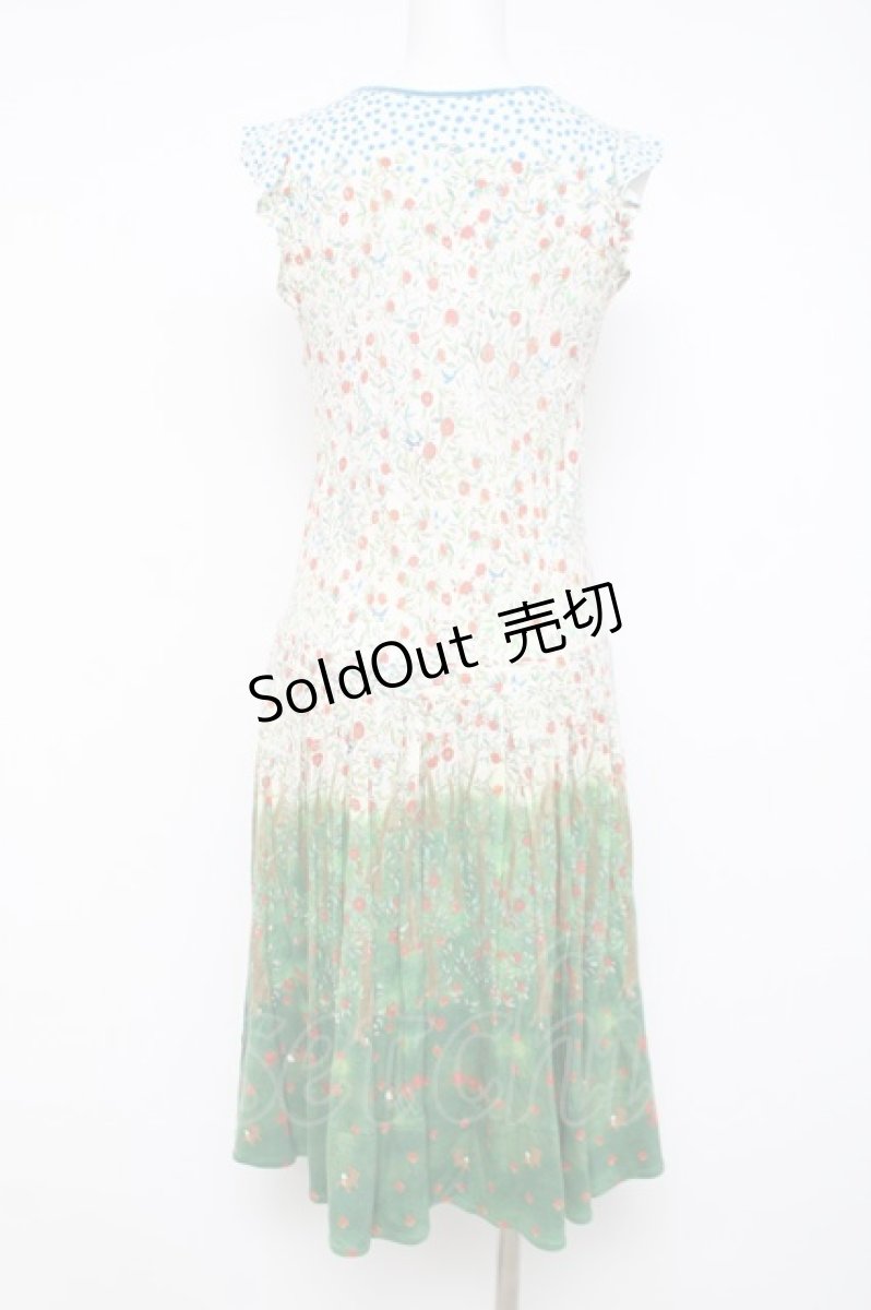 画像2: Franche Lippee / ざくろの花ワンピース M オフシロ Y-26-04-15-084-LO-OP-SZ-ZY (2)