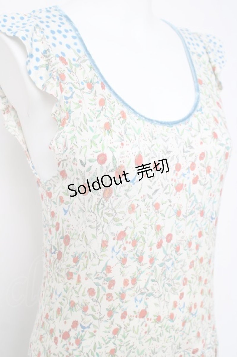 画像3: Franche Lippee / ざくろの花ワンピース M オフシロ Y-26-04-15-084-LO-OP-SZ-ZY (3)