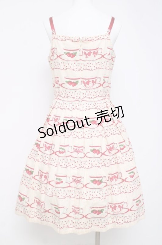 画像2: Emily Temple cute / カップ＆ソーサーノースリーブワンピース  オフシロ Y-26-04-15-092-ET-OP-SZ-ZY (2)